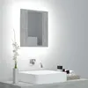 Image de Armoire de salle de bain à miroir LED Gris béton Acrylique