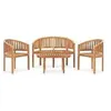 Image de Salon de jardin Vidaxl bois bois 4 pieces 52 x 120 x 86 2 personnes