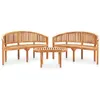 Image de Salon de jardin VIDAXL bois marron 3 pieces 4 personnes