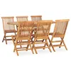 Image de Salon de jardin Vidaxl bois bois 7 pieces 6 personnes