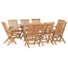 Image de Salon de jardin Vidaxl bois bois 9 pieces 8 personnes
