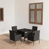 Image de vidaXL Ensemble à Dîner de Jardin 5 pcs Salon de Jardin Table et Chaises de Terrasse Mobilier de Salle à Manger de Patio 3059414