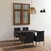 Image de vidaXL 5-delige Tuinset poly rattan zwart3059417
