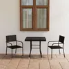 Image de vidaXL Ensemble à Dîner de Jardin 3 pcs Mobilier de Salle à Manger de Patio Table et Chaises de Terrasse Salon de Jardin 3059440