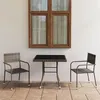 Image de vidaXL Ensemble à Dîner de Jardin 3 pcs Mobilier de Salle à Manger Patio Table et Chaises Terrasse Salon de Jardin Résine 3059441