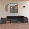 Image de Ensembles de chaises. canapes et tables de jardin vidaxl resine tressee 8 personnes 9 pieces