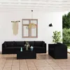 Image de Salon de jardin modulable VIDAXL resine tressee noir 7 pieces x 68 x 63 7 personnes