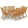Image de vidaXL Salon de Jardin 9 pcs Table et Chaises de Patio Ensemble de Salle à Manger d'Extérieur Mobilier à Dîner de Jardin 3059554
