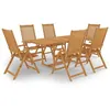 Image de vidaXL Salon de Jardin 7 pcs Table et Chaises de Patio Mobilier à Dîner d'Extérieur Ensemble de Salle à Manger de Jardin 3059565
