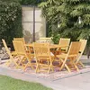 Image de vidaXL Ensemble de Salle à Manger de Jardin 9 pcs Table et Chaises à Dîner Mobilier de Salle à Manger de Patio Extérieur Bois de Teck Massif