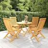 Image de Salon de jardin Vidaxl bois bois 5 pieces 5 personnes