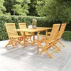 Image de Salon de jardin Vidaxl bois bois 5 pieces 60 x 60 x 60 4 personnes