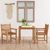 Image de Ensemble à manger de jardin 3 pcs Bois de teck solide