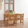 Image de Ensemble de salle à manger de jardin 5 pcs bois de teck solide