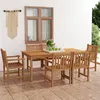 Image de Ensemble de salle à manger de jardin 7 pcs bois de teck solide