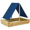 Image de vidaXL Bac à Sable avec Toit Equipement de Jeu Divertissement en Plein Air Enfants Tout-Petits Extérieur 160x100x133 cm Bois 3059957