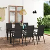 Image de vidaXL 7-delige Tuinset zwart3060050