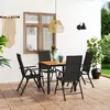 Image de vidaXL Ensemble de Salle à Manger de Jardin 5 pcs Mobilier à Dîner de Patio Meubles de Repas de Terrasse Salon de Jardin 3060053