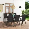 Image de vidaXL Ensemble de Salle à Manger de Jardin 7 pcs Mobilier à Dîner de Patio Salon de Jardin Meubles de Repas de Terrasse 3060062