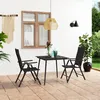 Image de vidaXL 3-delige Tuinset zwart3060064