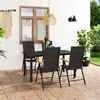 Image de vidaXL 5-delige Tuinset zwart en bruin3060072