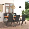 Image de vidaXL 7-delige Tuinset zwart en bruin3060080