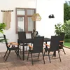 Image de vidaXL 7-delige Tuinset zwart en bruin3060085