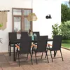 Image de vidaXL 7-delige Tuinset zwart en bruin3060086