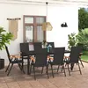 Image de vidaXL 9-delige Tuinset zwart en bruin3060087