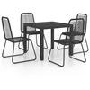 Image de Salon de jardin vidaxl Rotin 4 personnes 5 pieces