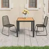 Image de vidaXL Salon de Jardin 3 pcs Table et Chaises à Dîner Ensemble de Salle à Manger Meubles de Patio Mobilier de Repas 3060124
