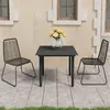 Image de vidaXL 3-delige Tuinset PVC-rattan zwart3060130