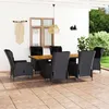 Image de vidaXL 7-delige Tuinset met kussens poly rattan donkergrijs3060137