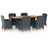 Image de Salon de jardin en.casa resine tressee gris 7 pieces