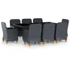 Image de Ensemble à manger d extérieur 9 pcs et coussins résine tressée