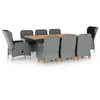 Image de vidaXL Mobilier à Dîner 9 pcs avec Coussins Salon de Jardin Table et Chaises de Patio Ensemble de Salle à Manger d'Extérieur 3060188