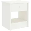 Image de Table de chevet Blanc 35x30x40 cm Bois de pin massif