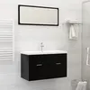 Image de Lavabo encastré avec robinet 81x39x18 cm céramique blanc