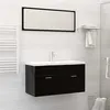 Image de vidaXL Inbouwwastafel met kraan 91x39x18 cm keramiek wit148626