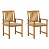 Image de vidaXL 2x Chaises de Jardin avec Coussins Sièges de Patio Chaises de Terrasse Sièges d'Extérieur Chaises de Plage Camping 3061173
