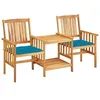 Image de Chaise vidaxl exterieur non pliable en acacia H. 92 cm bleu