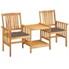 Image de Chaise vidaxl en acacia non pliable exterieur H. 92 cm marron
