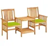 Image de Chaise vidaxl H. 92 cm non pliable exterieur en acacia vert