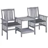 Image de vidaXL Tuinstoelen met tafeltje en kussens massief acaciahout3061302
