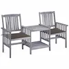 Image de vidaXL Acacia Solide Chaises de Jardin avec Table à Thé et Coussins Fauteuils de Salle à Manger d'Extérieur Mobilier de 3061310