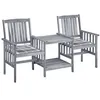 Image de vidaXL Tuinstoelen met tafeltje en kussens massief acaciahout3061316