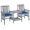 Image de vidaXL Tuinstoelen met tafeltje en kussens massief acaciahout3061327