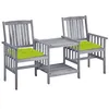 Image de Chaise Vidaxl en acacia H. 92 cm vert exterieur