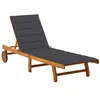 Image de vidaXL Chaise longue de jardin avec coussin Bois d'acacia solide3061344