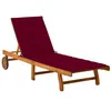 Image de Chaise longue de jardin avec coussin Bois d acacia solide